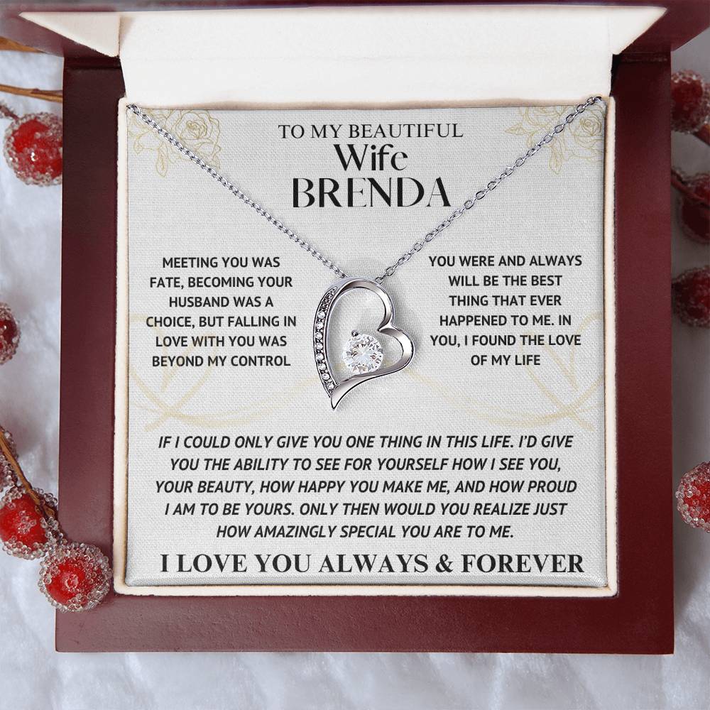 to my wife brenda