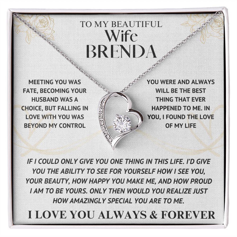 to my wife brenda
