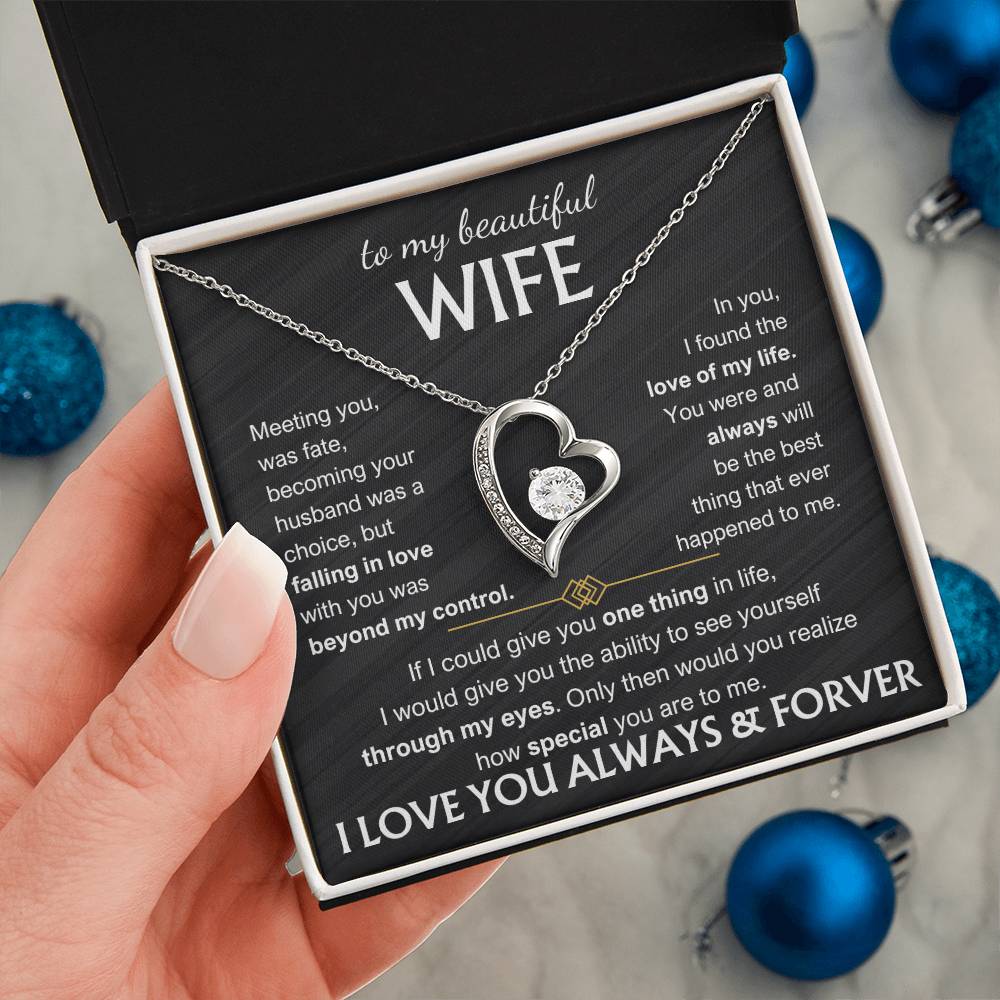 To my beautiful wife - Meeting you was fate (black background)