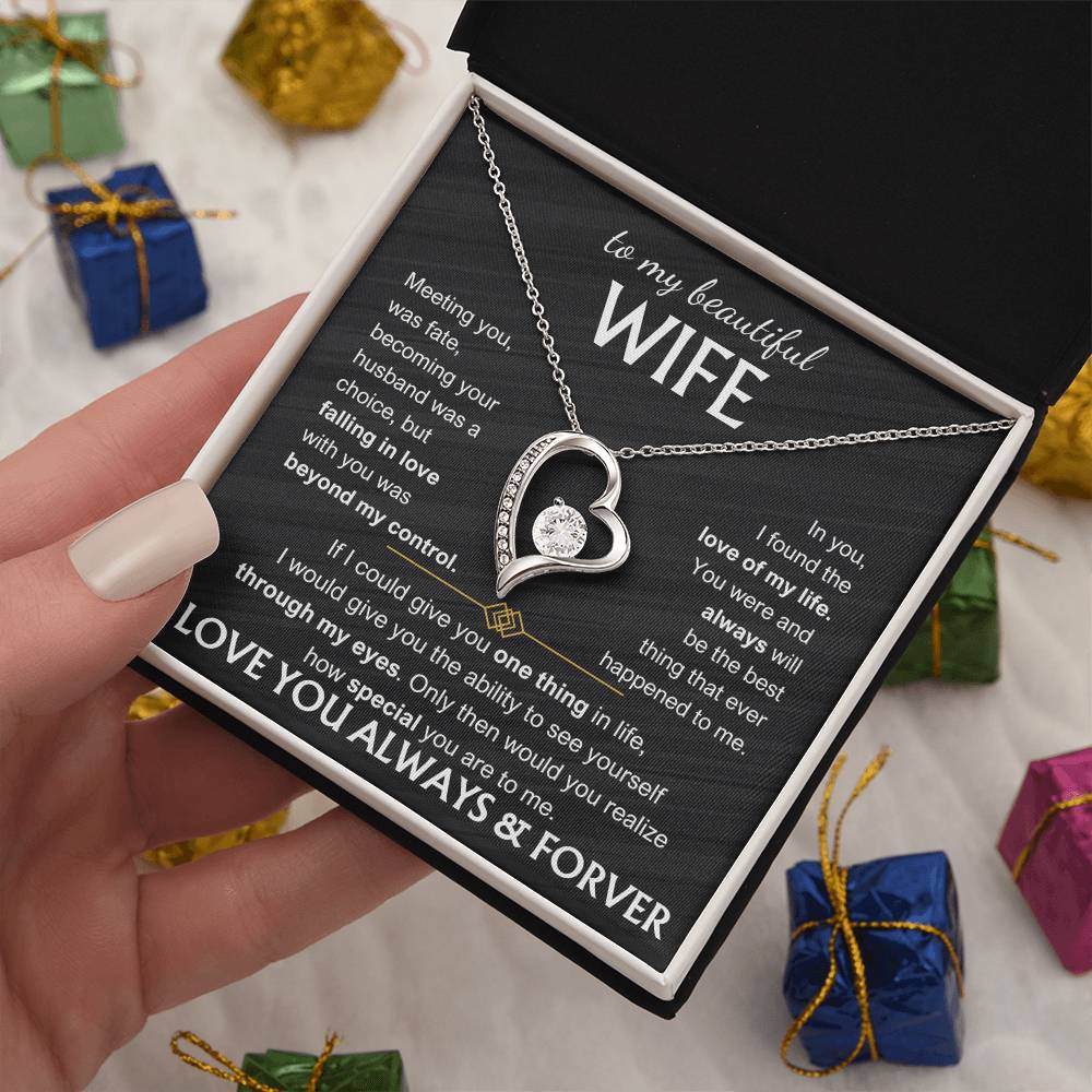 To my beautiful wife - Meeting you was fate (black background)
