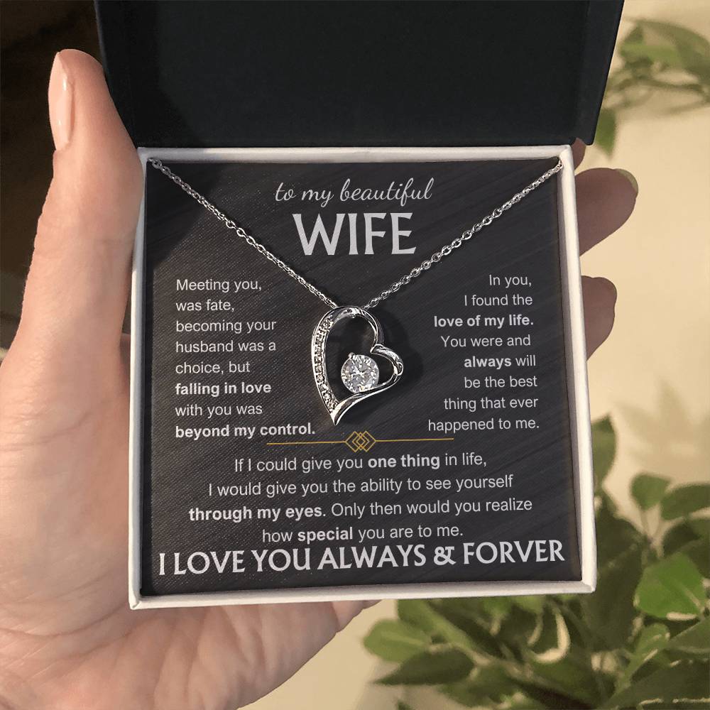 To my beautiful wife - Meeting you was fate (black background)