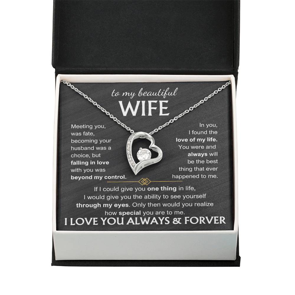 To my beautiful wife - Meeting you was fate (black background)