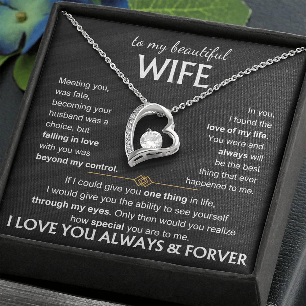 To my beautiful wife - Meeting you was fate (black background)