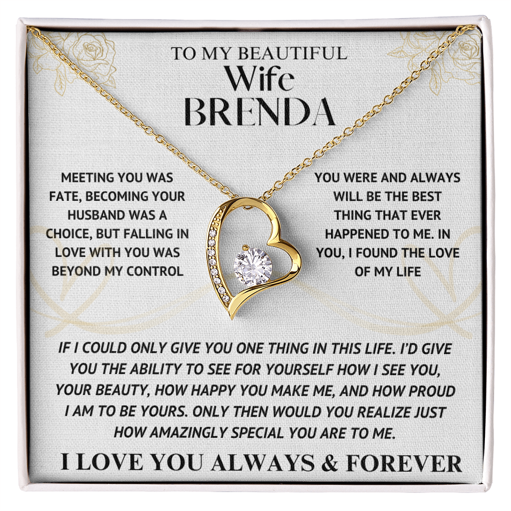 to my wife brenda