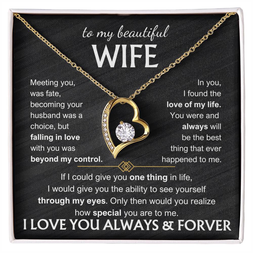 To my beautiful wife - Meeting you was fate (black background)