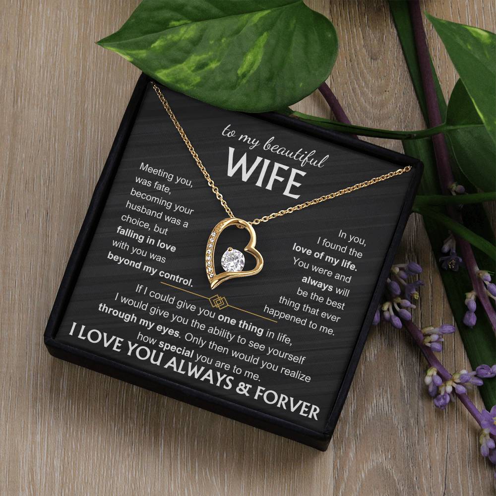 To my beautiful wife - Meeting you was fate (black background)