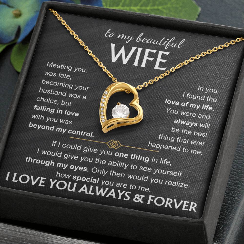 To my beautiful wife - Meeting you was fate (black background)