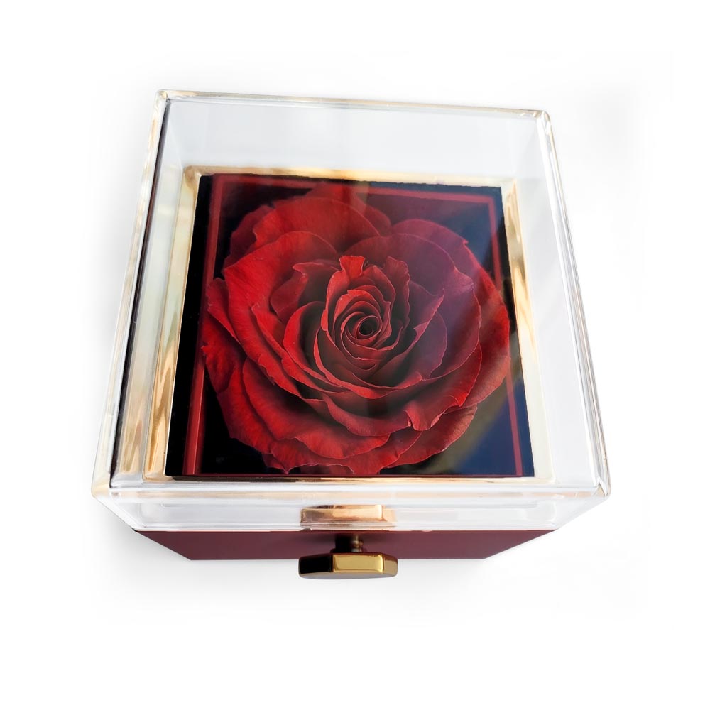 To My Wife - Love Knot with Rotating Rose Gift Box