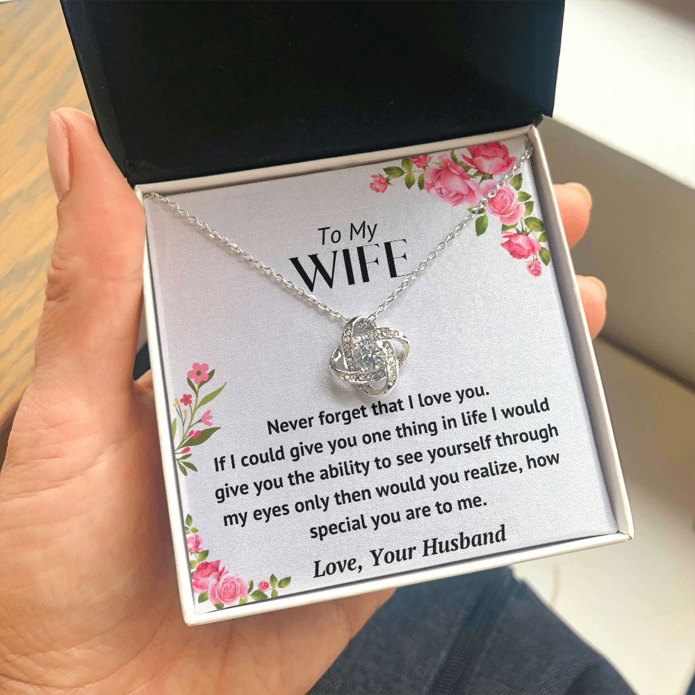 Wife - Never Forget - Knot Necklace