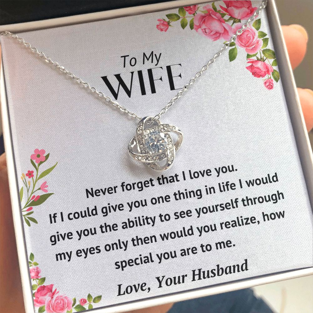 Wife - Never Forget - Knot Necklace