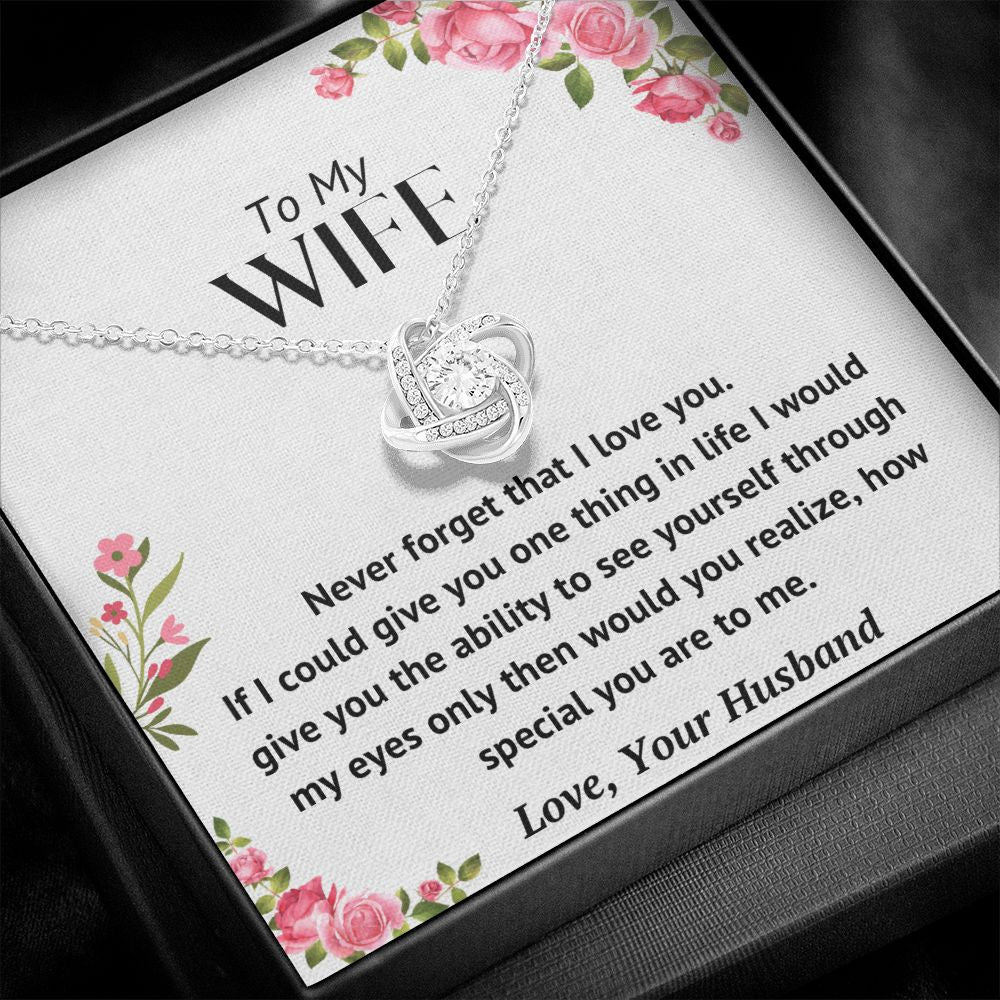Wife - Never Forget - Knot Necklace