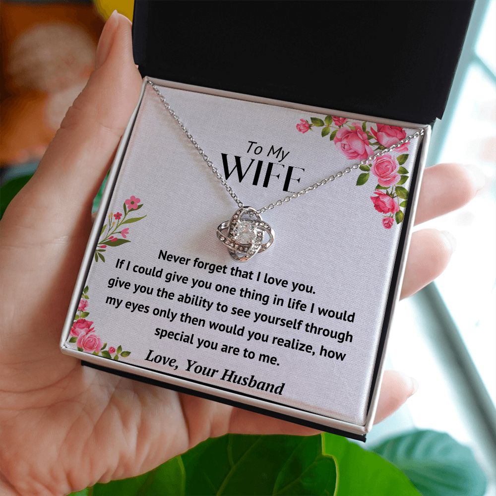 Wife - Never Forget - Knot Necklace