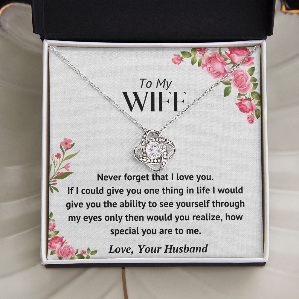 Wife - Never Forget - Knot Necklace