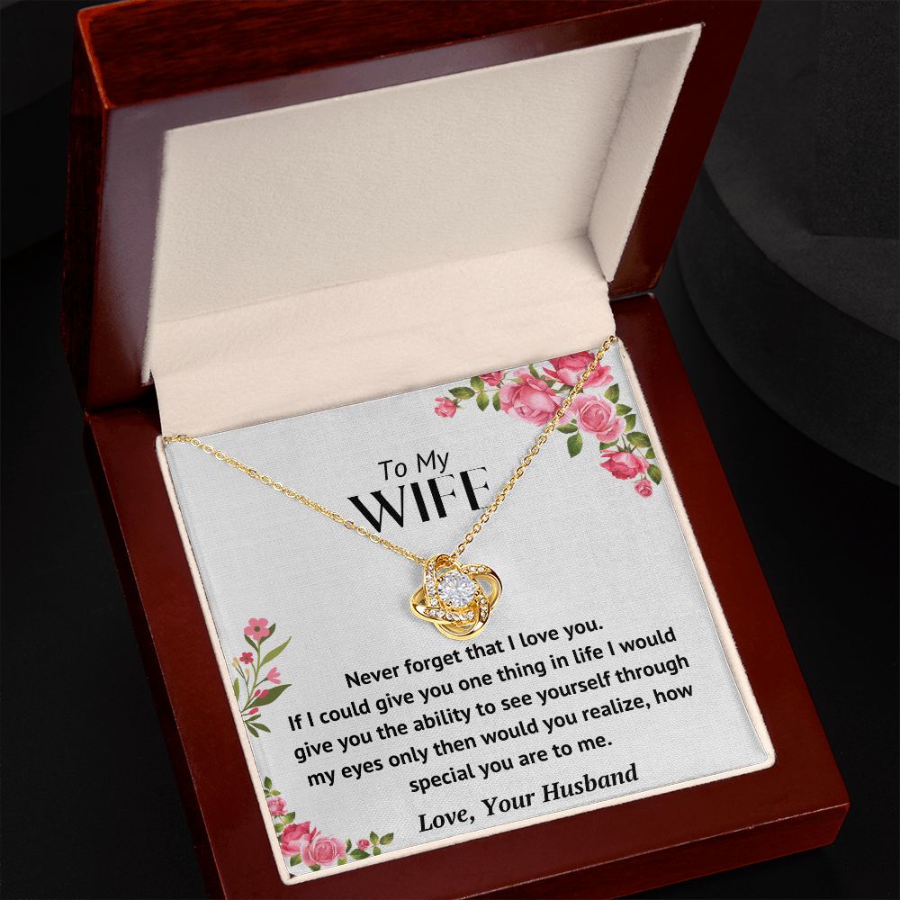Wife - Never Forget - Knot Necklace