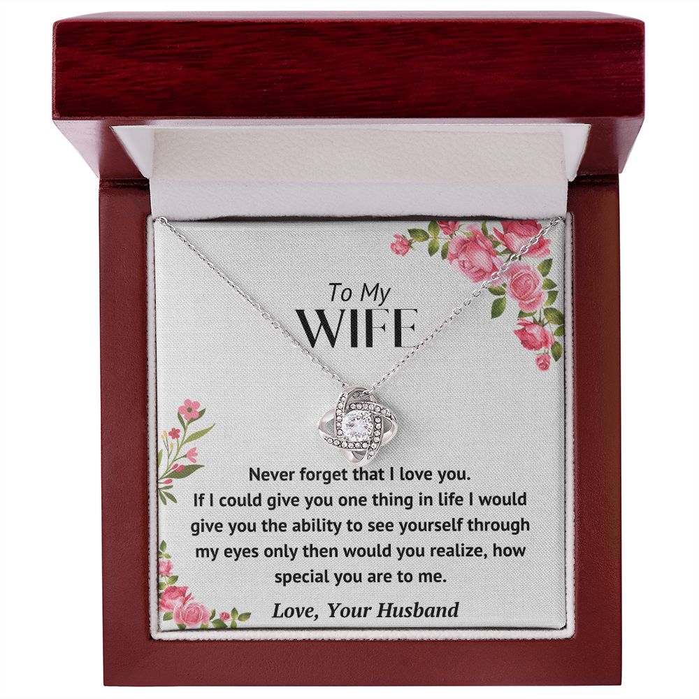 Wife - Never Forget - Knot Necklace