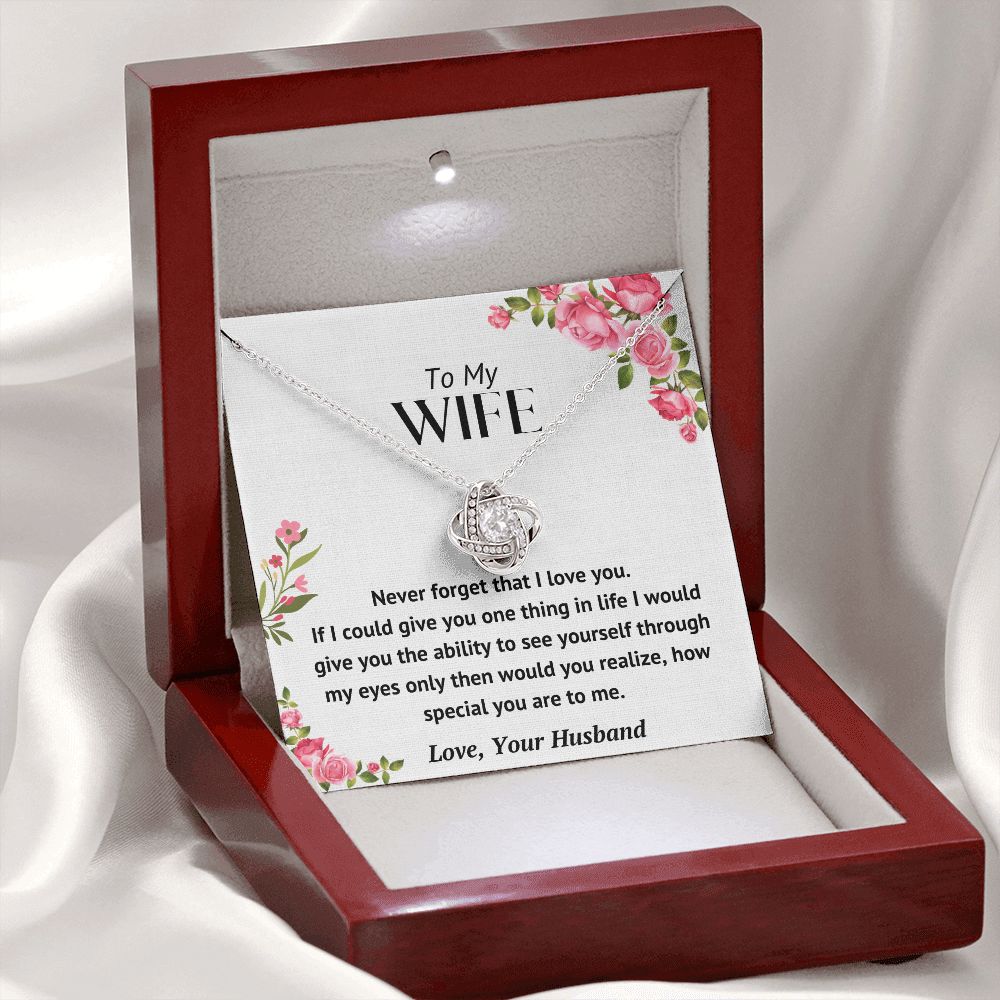 Wife - Never Forget - Knot Necklace
