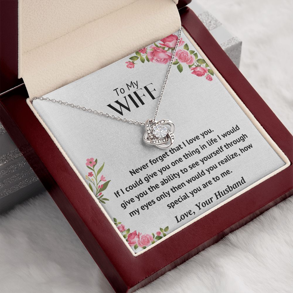 Wife - Never Forget - Knot Necklace