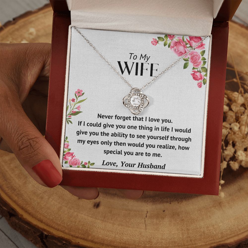 Wife - Never Forget - Knot Necklace