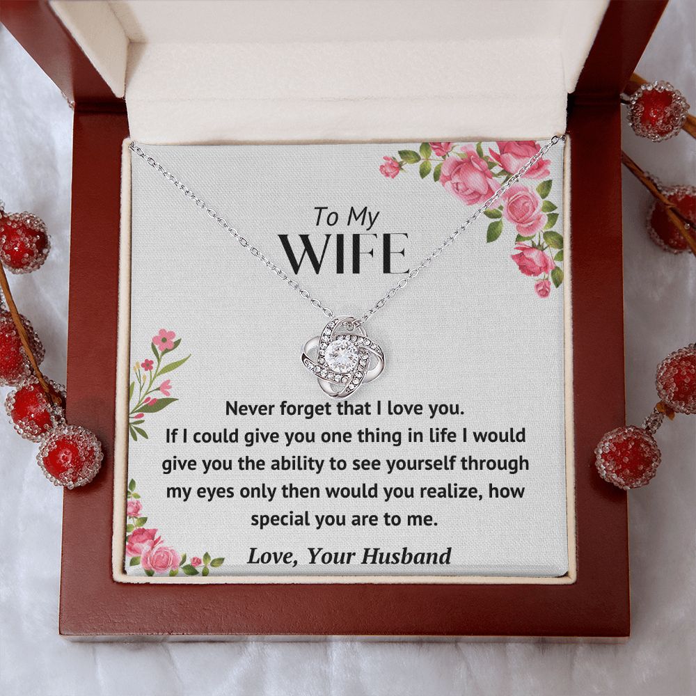 Wife - Never Forget - Knot Necklace