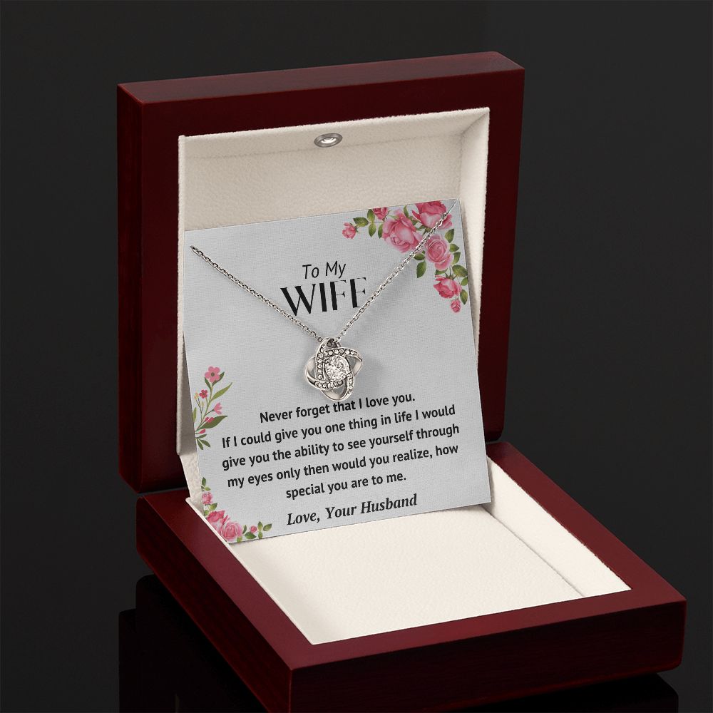 Wife - Never Forget - Knot Necklace