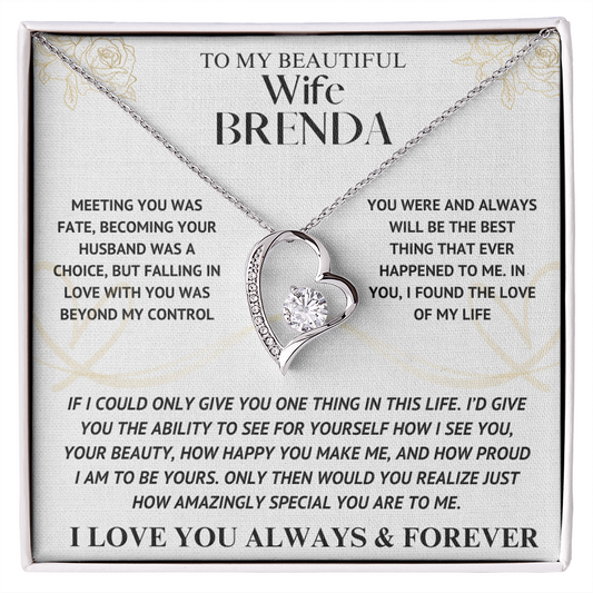 to my wife brenda