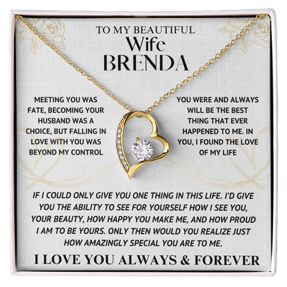 to my wife brenda